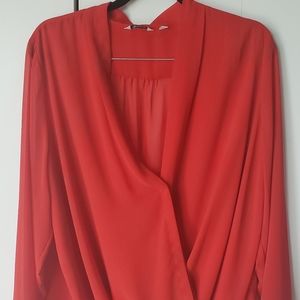 Sheer Cross Front Blouse